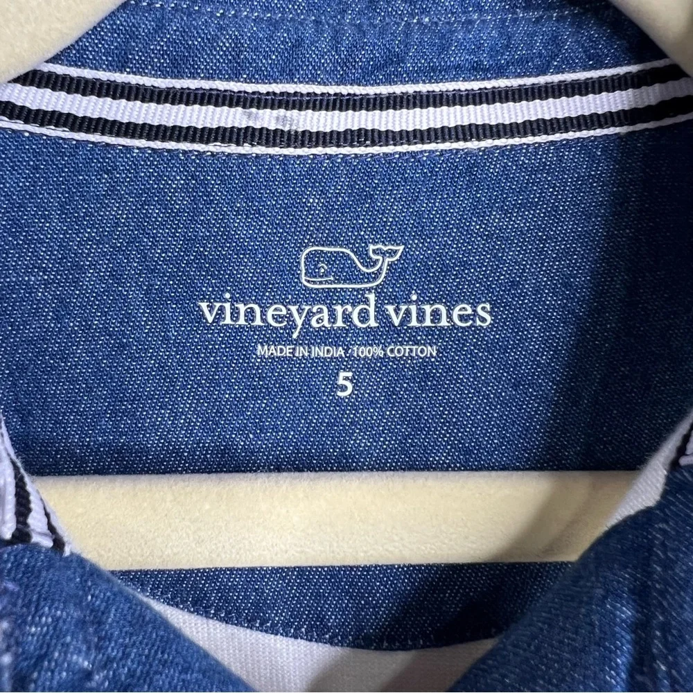 Vineyard Vines Girls Drop Waist Striped Rugby Dress